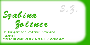 szabina zoltner business card